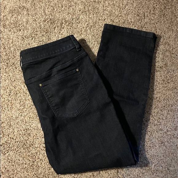 Chico's Black Wash Denim Jeans size 8 inseam 25 new - Picture 4 of 4